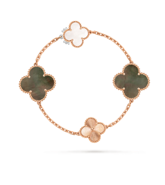 [Ornora Jewelry]DETACHABLE CLOVER 15(11+4) FLOWER SILVER NECKLACE SET