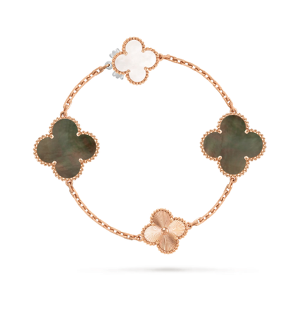 [Ornora Jewelry]DETACHABLE CLOVER 15(11+4) FLOWER SILVER NECKLACE SET