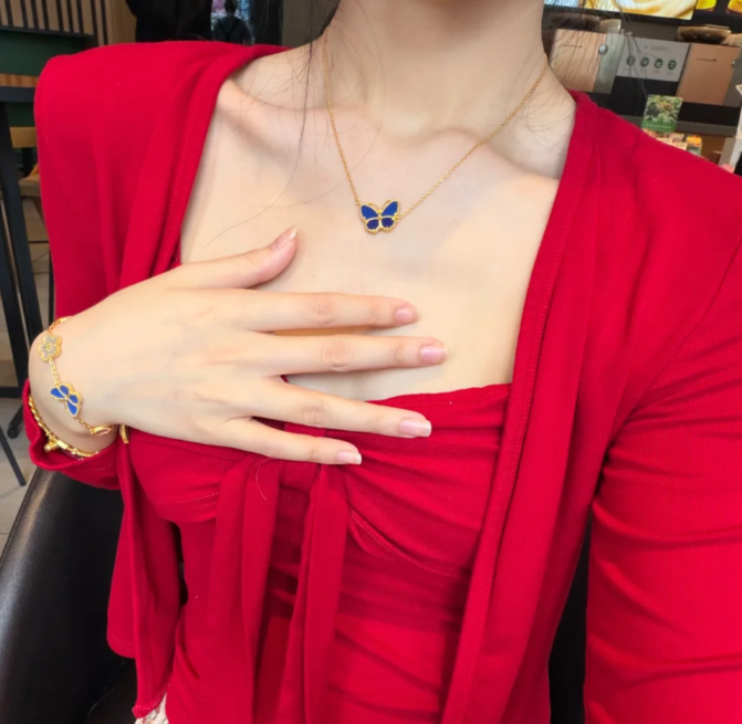 [Ornora Jewelry]2026 NEW BUTTERFLY BLUE   NECKLACE