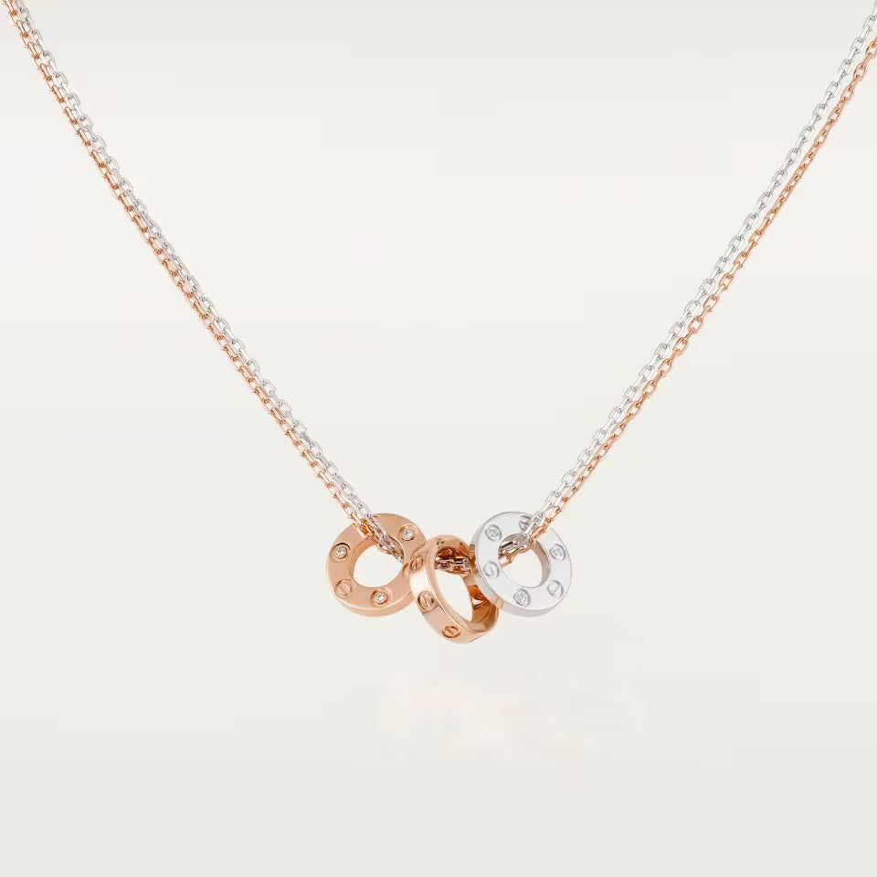 [Ornora Jewelry]LOVE 6 DIAMOND PENDANT NECKLACE