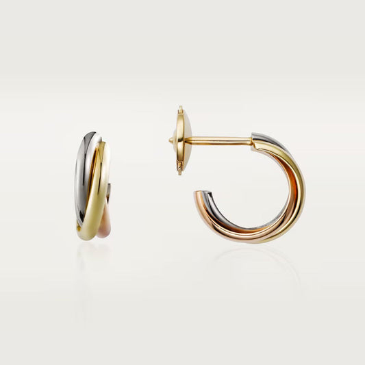 [Ornora Jewelry]TRINITY ON DIAMOND MINI EARRINGS