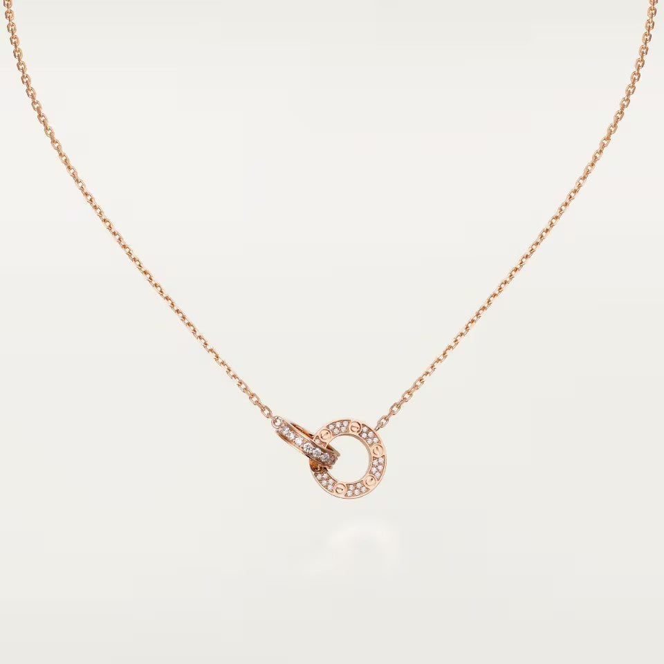 [Ornora Jewelry]LOVE  FULL DIAMOND PENDANT NECKLACE
