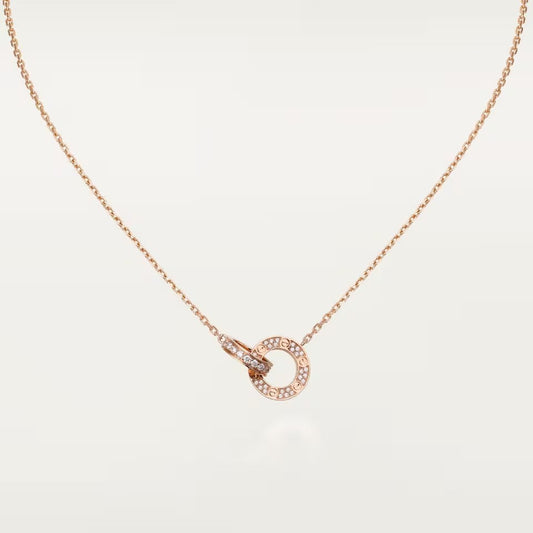 [Ornora Jewelry]LOVE  FULL DIAMOND PENDANT NECKLACE