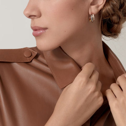 [Ornora Jewelry]TRINITY ON DIAMOND CLASSIC EARRINGS