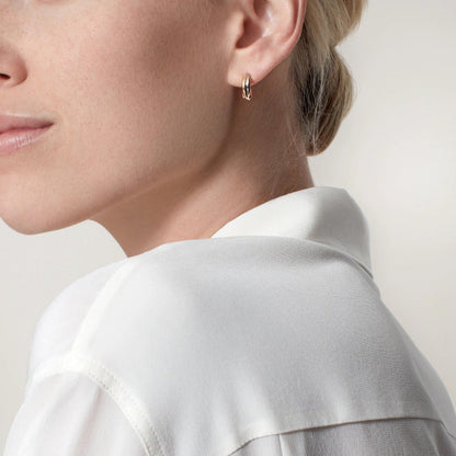 [Ornora Jewelry]TRINITY ON DIAMOND MINI EARRINGS