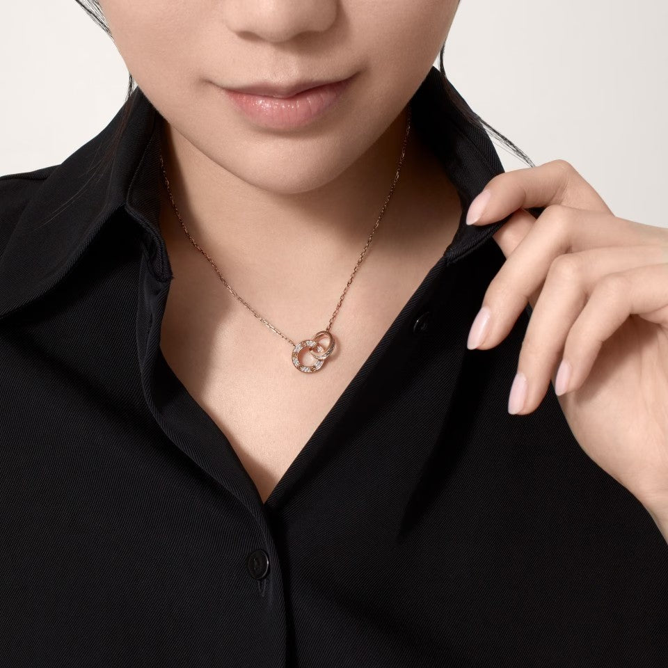 [Ornora Jewelry]LOVE  FULL DIAMOND PENDANT NECKLACE