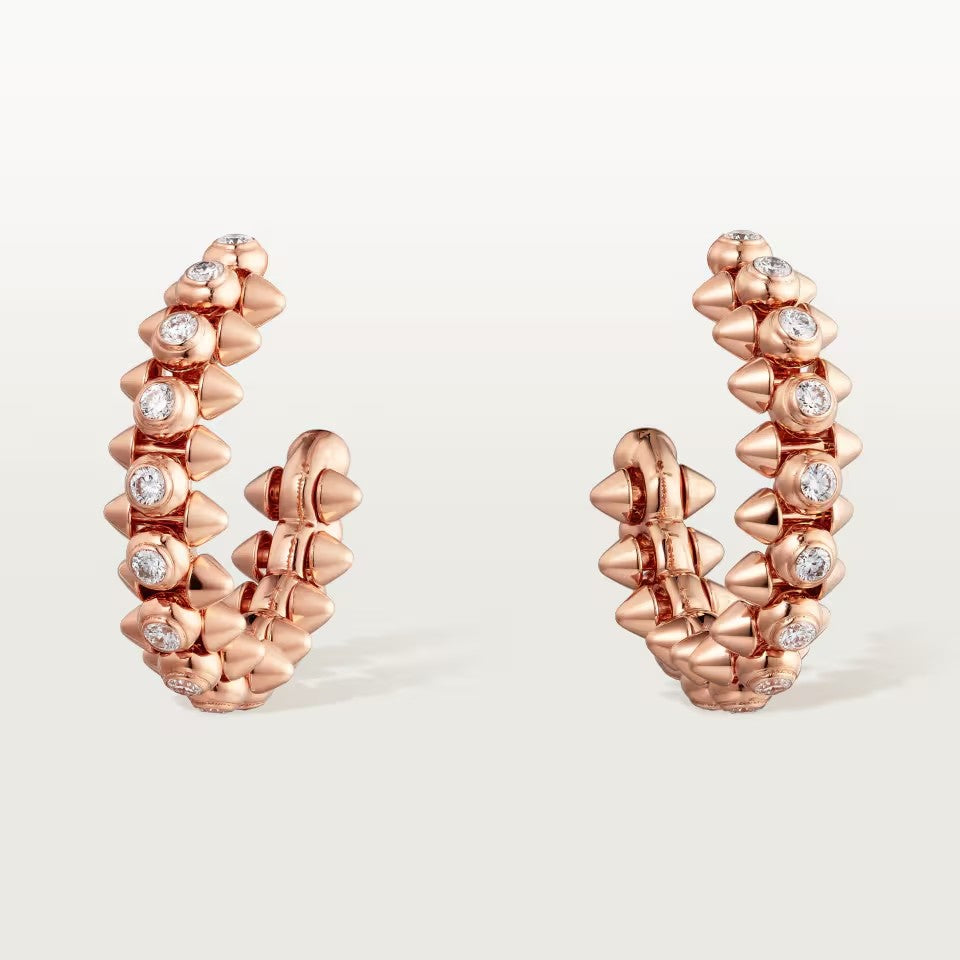 [Ornora Jewelry]CLASH FULL DIAMOND MEDIUM EARRINGS