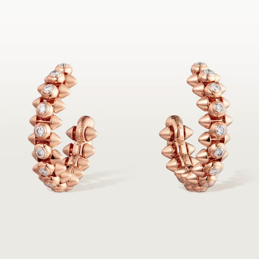 [Ornora Jewelry]CLASH FULL DIAMOND MEDIUM EARRINGS