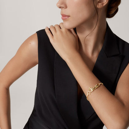 [Ornora Jewelry]PANTHERE HALF DIAMOND ON CHAIN BRACELET