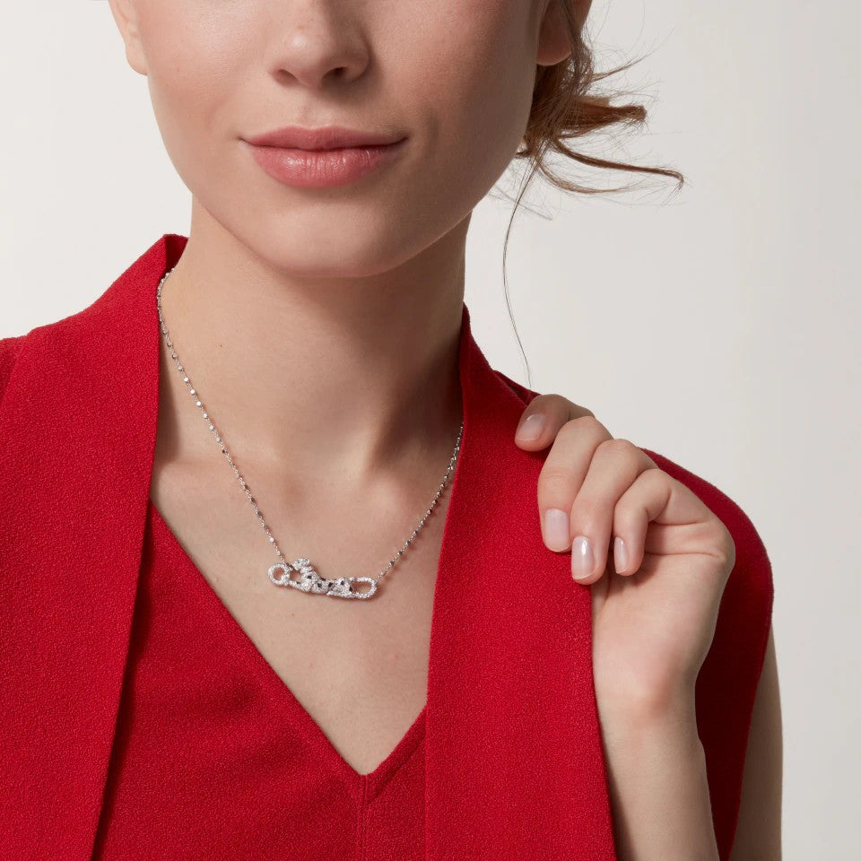 [Ornora Jewelry]PANTHERE PAVED DIAMOND NECKLACE