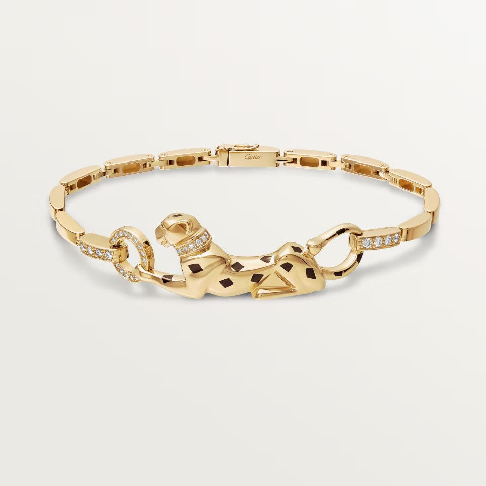[Ornora Jewelry]PANTHERE HALF DIAMOND ON CHAIN BRACELET