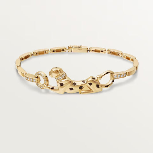 [Ornora Jewelry]PANTHERE HALF DIAMOND ON CHAIN BRACELET