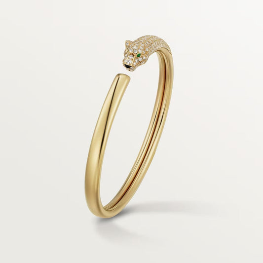 [Ornora Jewelry]PANTHERE HALF DIAMOND OPEN BRACELET