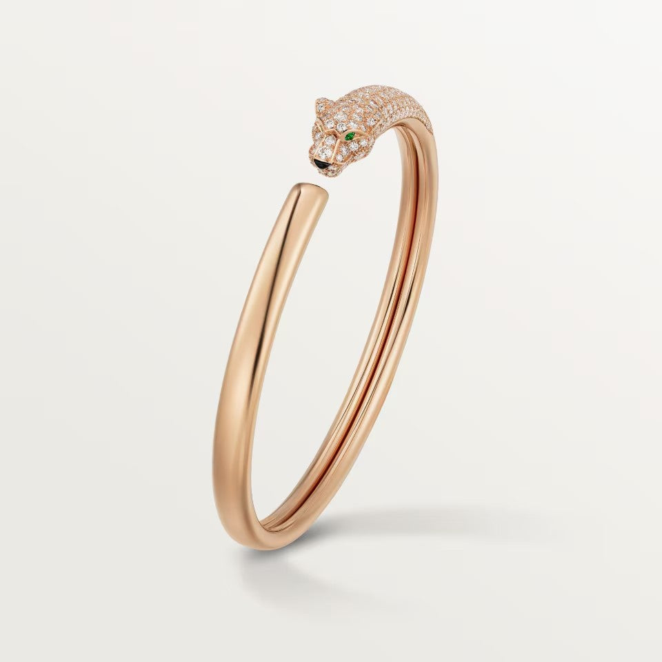 [Ornora Jewelry]PANTHERE HALF DIAMOND OPEN BRACELET
