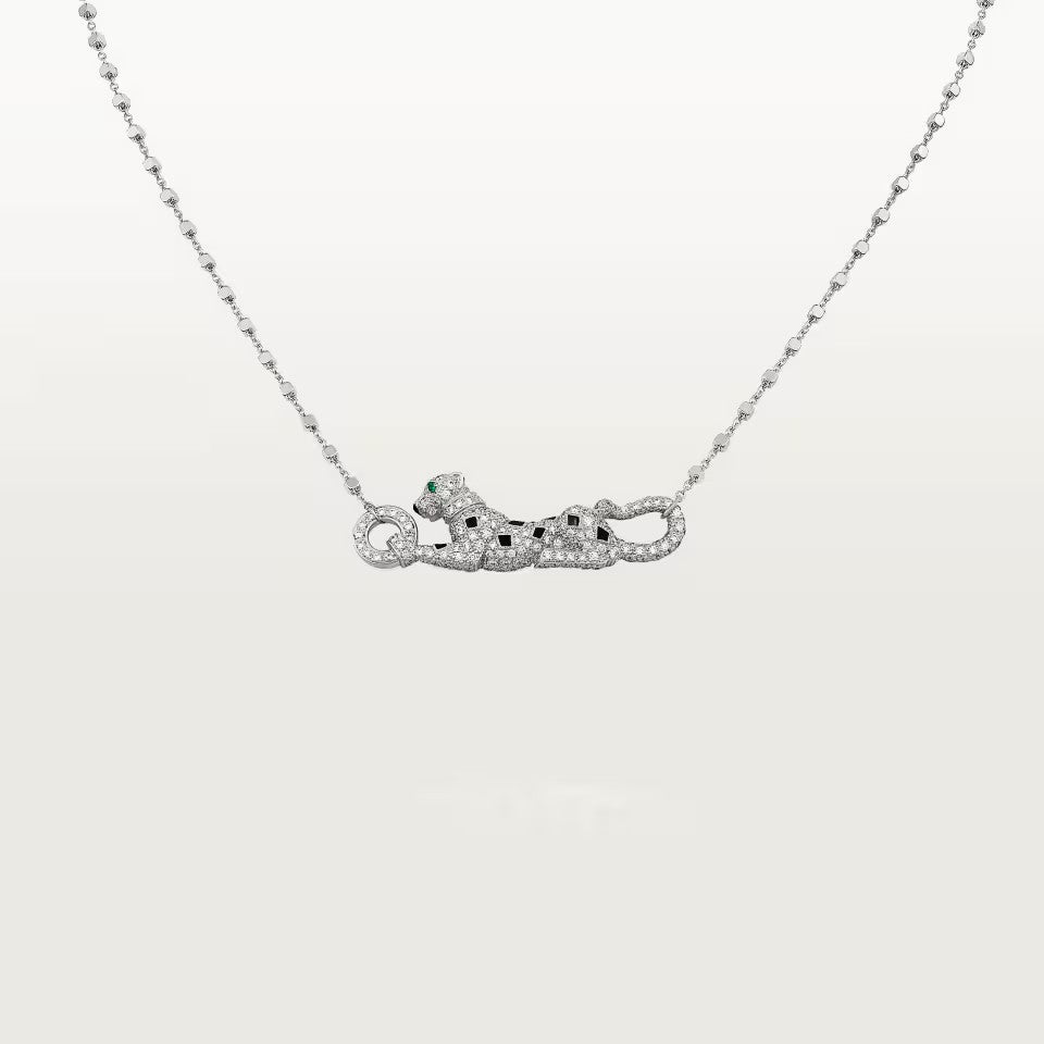[Ornora Jewelry]PANTHERE PAVED DIAMOND NECKLACE