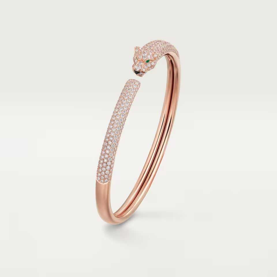 [Ornora Jewelry]PANTHERE FULL DIAMOND OPEN BRACELET