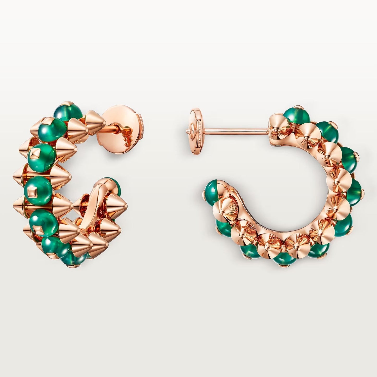 [Ornora Jewelry]CLASH 7.9MM AGATE CHALCEDONY EARRINGS