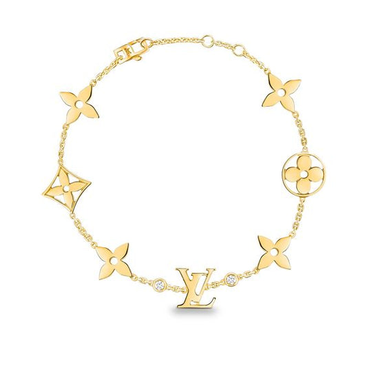 [Ornora Jewelry]STAR AND SUN 7 MOTIFS GOLD BRACELET