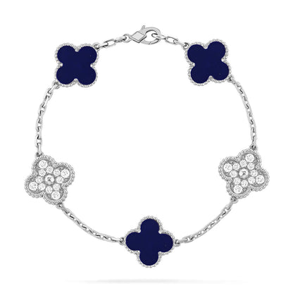 [Ornora Jewelry]CLOVER 5 MOTIF LAPIS LAZULI BRACELET COLLECTION