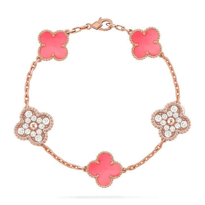 [Ornora Jewelry] CLOVER 5 MOTIFS  PINK MOP BRACELET COLLECTION