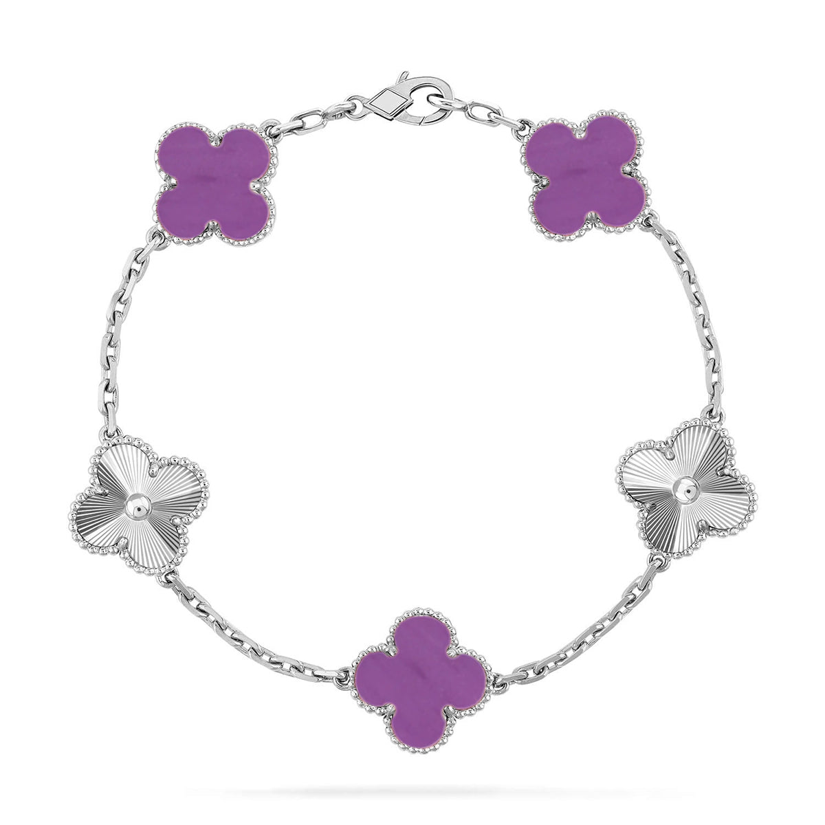 [Ornora Jewelry] CLOVER 5 MOTIF VIOLET BRACELET COLLECTION
