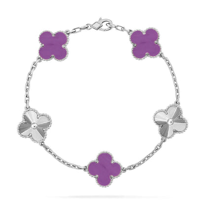 [Ornora Jewelry] CLOVER 5 MOTIF VIOLET BRACELET COLLECTION