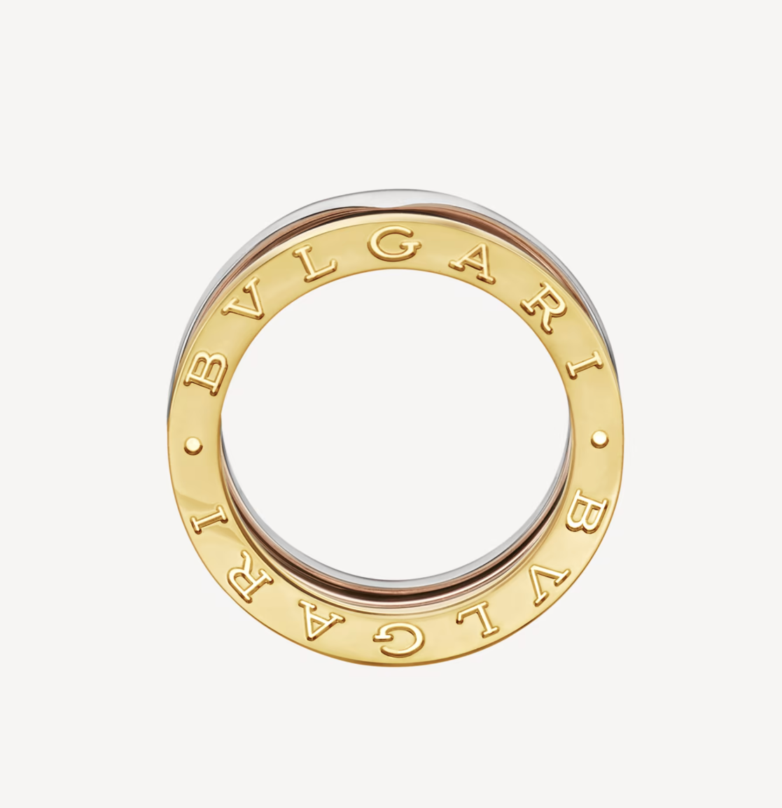 [Ornora Jewelry]ZERO 1 THREE-BAND ROSE WHITE AND YELLOW RING