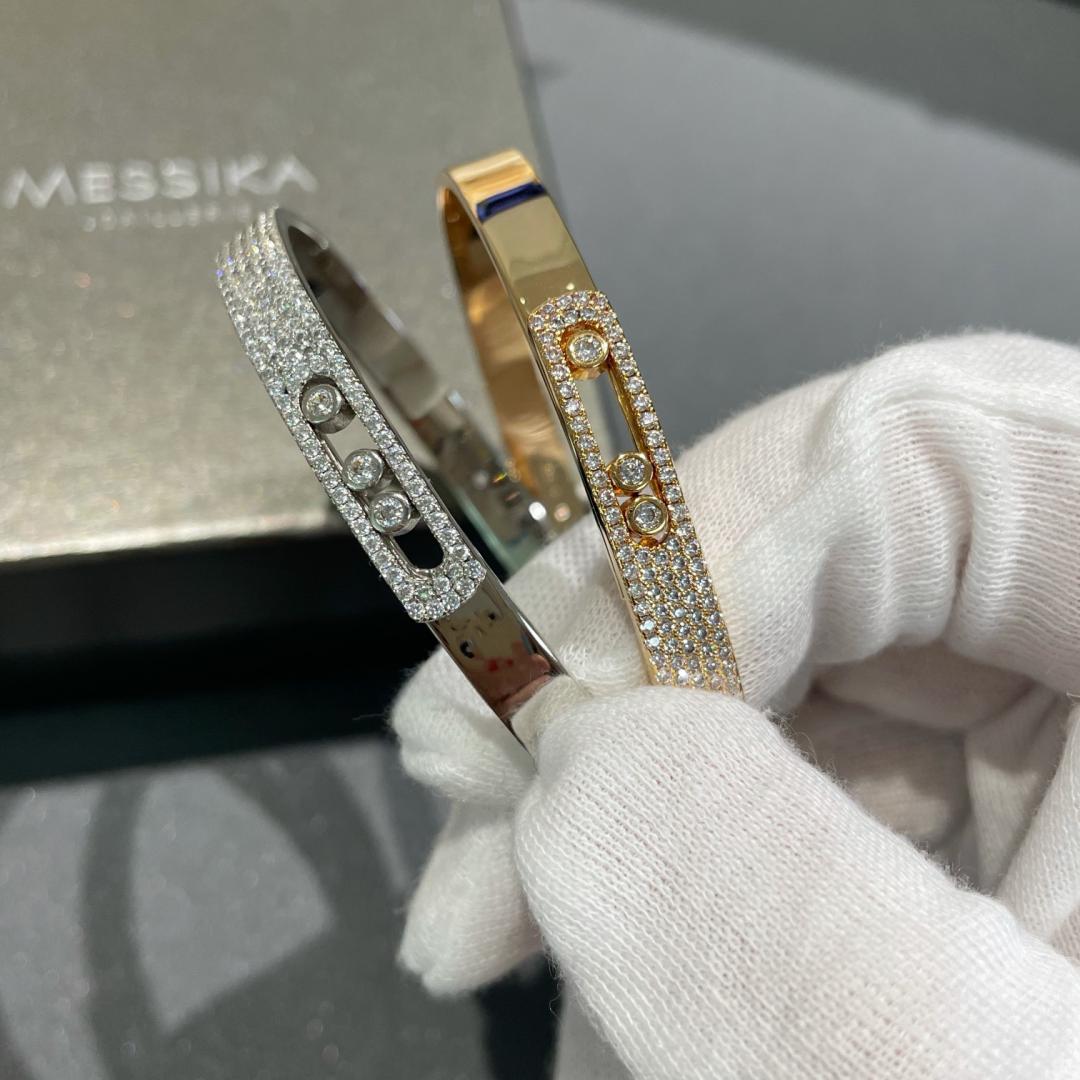 [Ornora Jewelry]Move Noa Rose Gold Pavé Diamond Bangle Bracelet