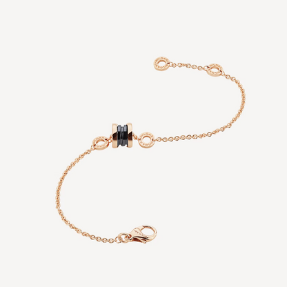[Ornora Jewelry]ZERO 1 SOFT PINK GOLD AND BLACK CERAMIC BRACELET