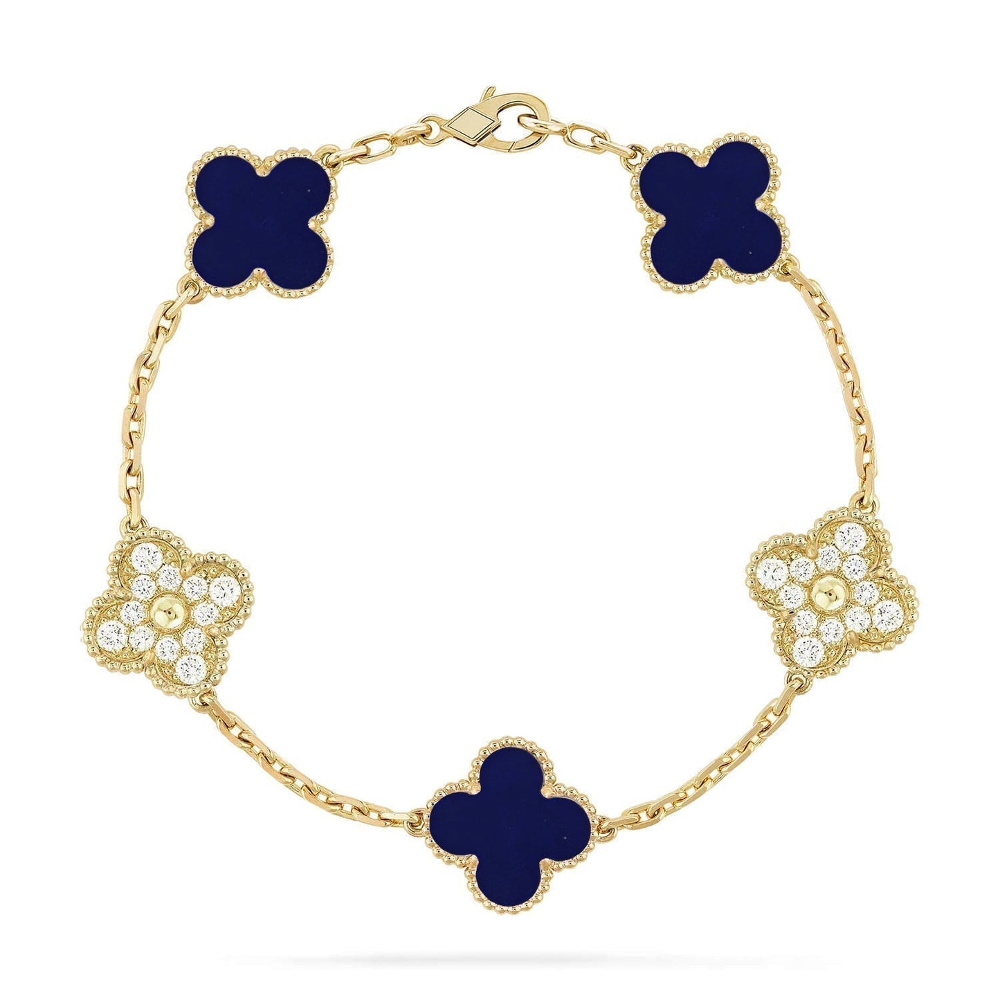 [Ornora Jewelry]CLOVER 5 MOTIF LAPIS LAZULI BRACELET COLLECTION