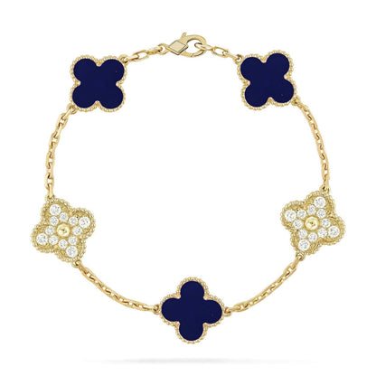 [Ornora Jewelry]CLOVER 5 MOTIF LAPIS LAZULI BRACELET COLLECTION