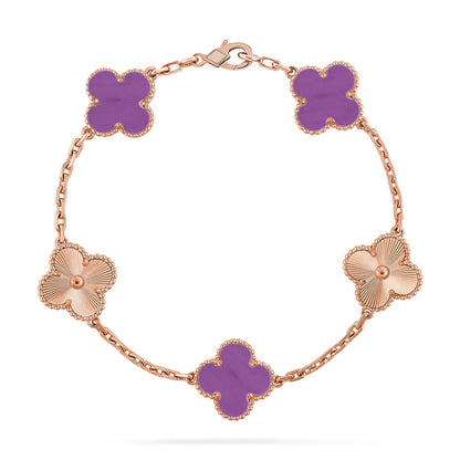 [Ornora Jewelry] CLOVER 5 MOTIF VIOLET BRACELET COLLECTION