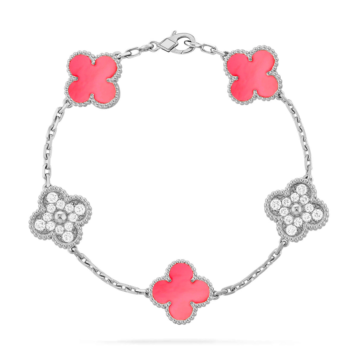 [Ornora Jewelry] CLOVER 5 MOTIFS  PINK MOP BRACELET COLLECTION