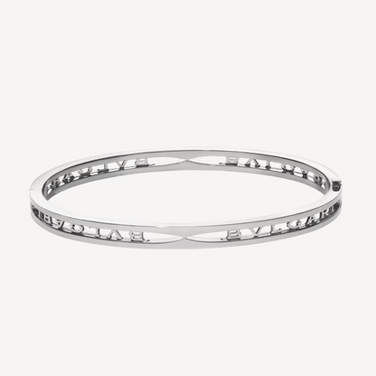 [Ornora Jewelry]ZERO 1 SPIRAL LOGO SILVER BRACELET