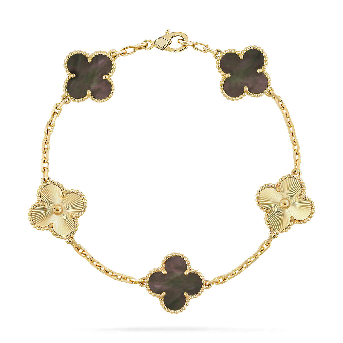 [Ornora Jewelry] CLOVER 5 MOTIF GRAY MOP BRACELET COLLECTION