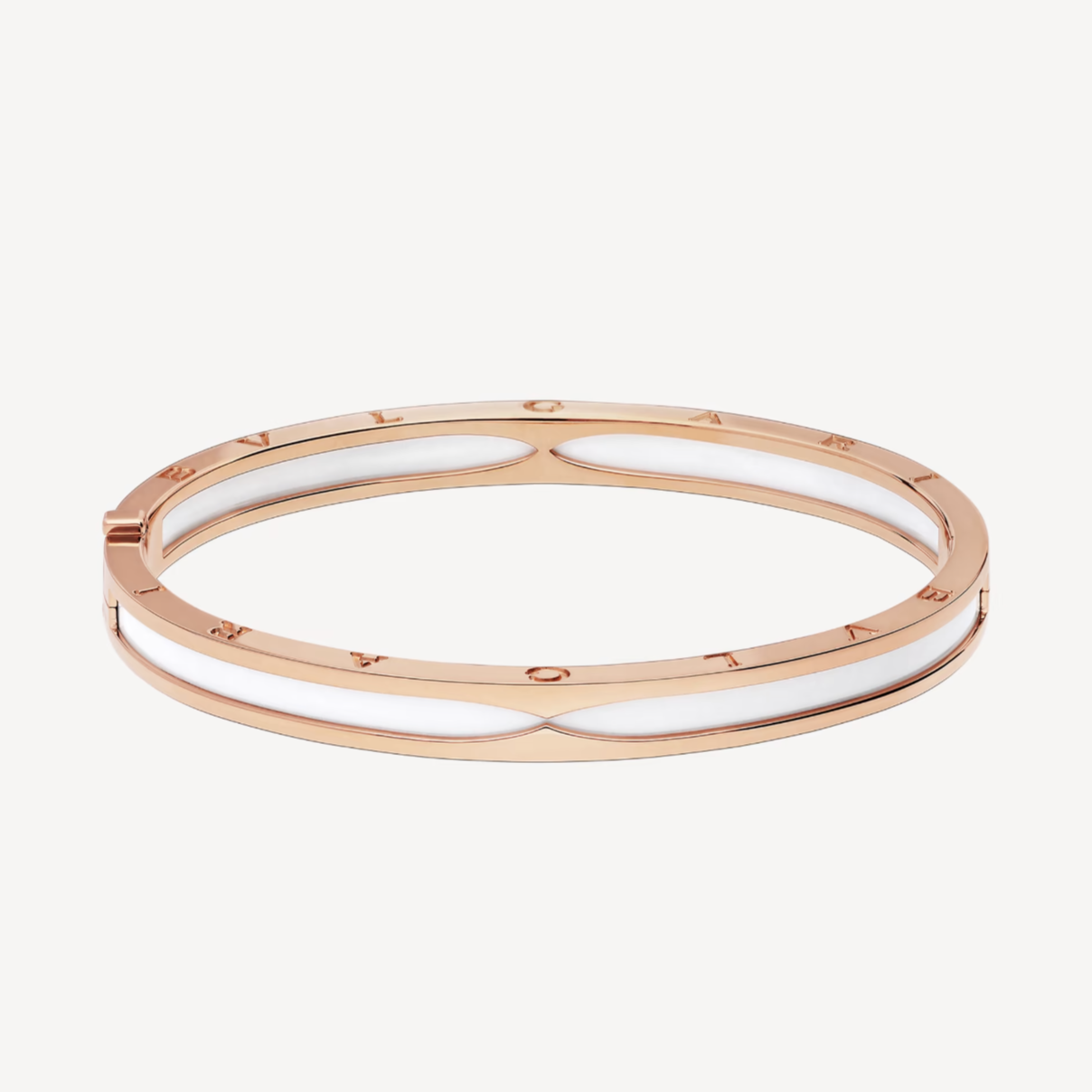 [Ornora Jewelry]ZERO 1 PINK GOLD WITH WHITE CERAMIC BRACELET