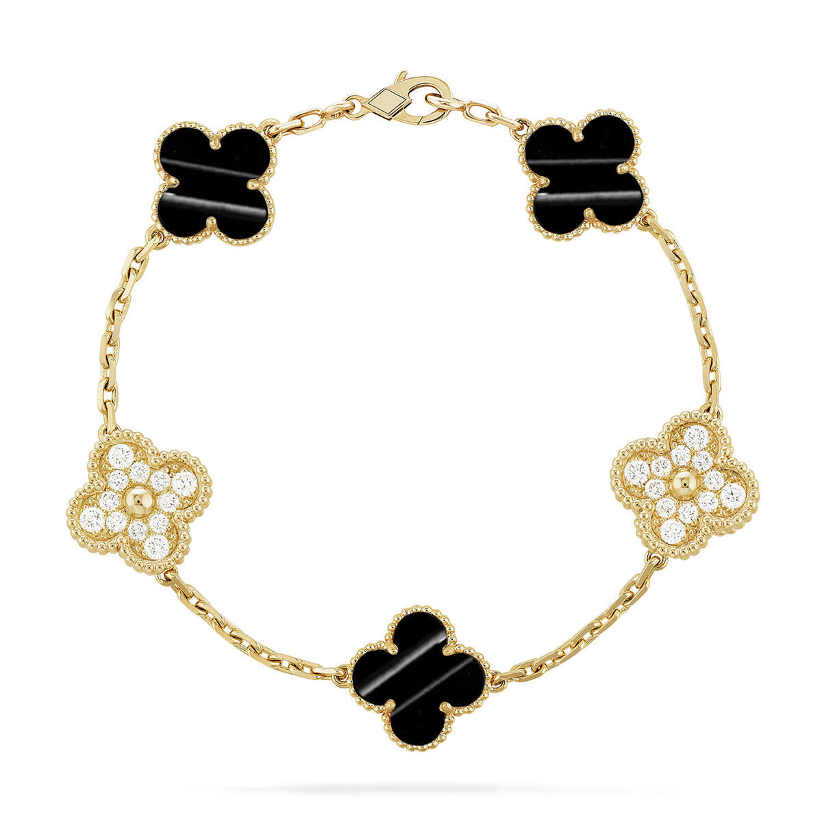 [Ornora Jewelry] CLOVER 5 MOTIF PULSAR STONE BRACELET COLLECTION