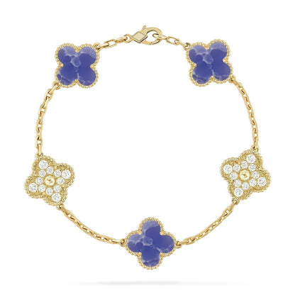 [Ornora Jewelry]CLOVER 5 MOTIF BLUE VEINS BRACELET COLLECTION