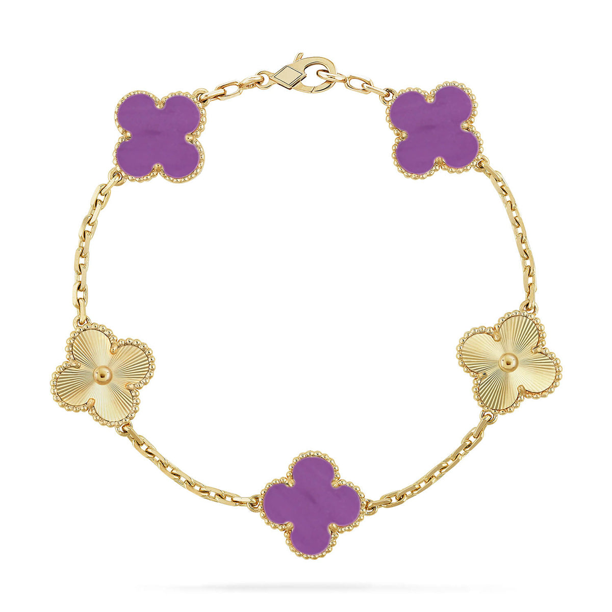 [Ornora Jewelry] CLOVER 5 MOTIF VIOLET BRACELET COLLECTION