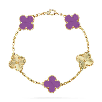 [Ornora Jewelry] CLOVER 5 MOTIF VIOLET BRACELET COLLECTION