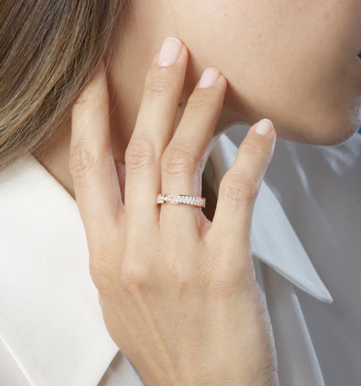 [Ornora Jewelry]ALLIANCE LIENS VIDENCE PAVED DIAMOND 4MM RING