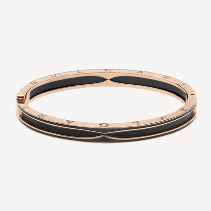 [Ornora Jewelry]ZERO 1 PINK GOLD WITH MATTE BLACK CERAMIC BRACELET