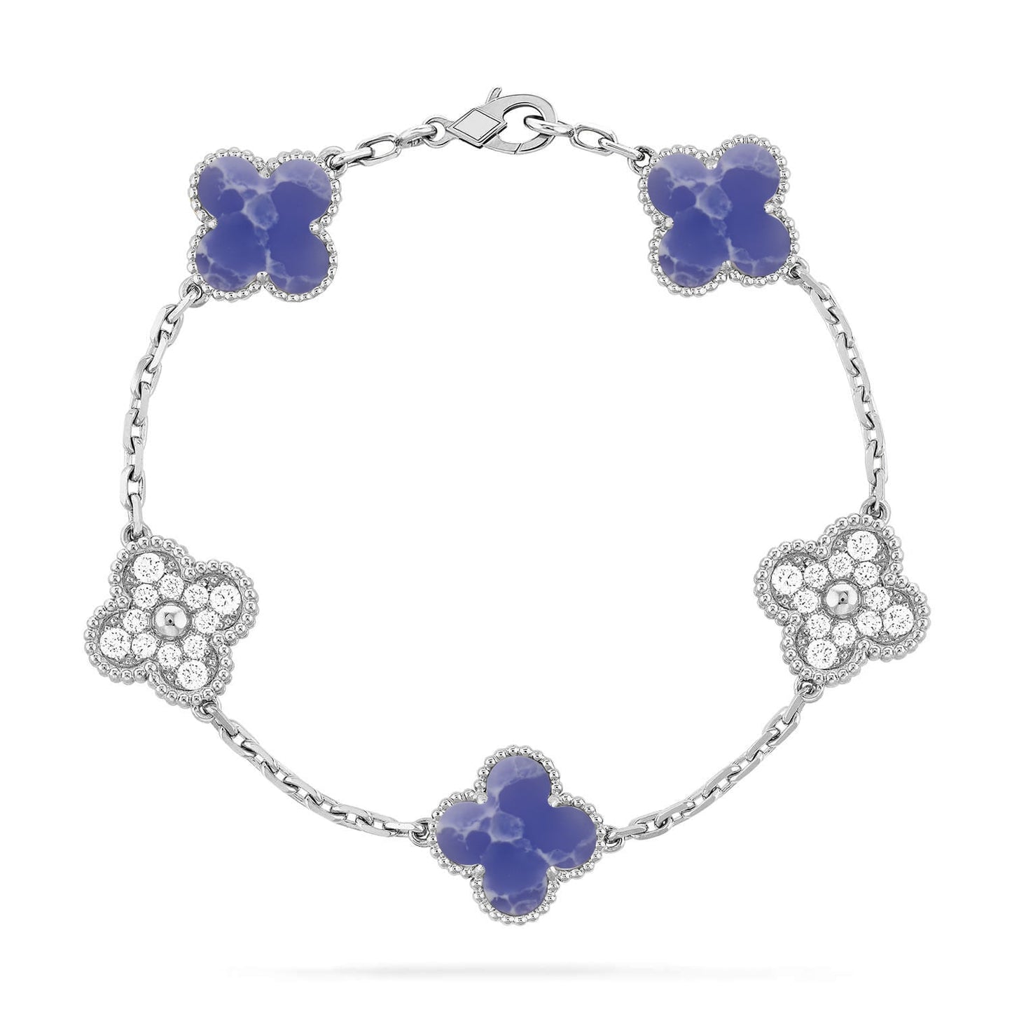 [Ornora Jewelry]CLOVER 5 MOTIF BLUE VEINS BRACELET COLLECTION