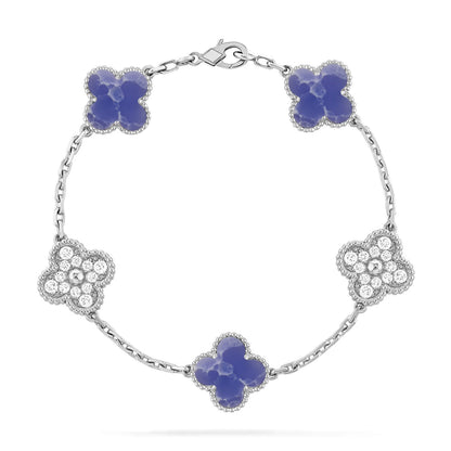 [Ornora Jewelry]CLOVER 5 MOTIF BLUE VEINS BRACELET COLLECTION