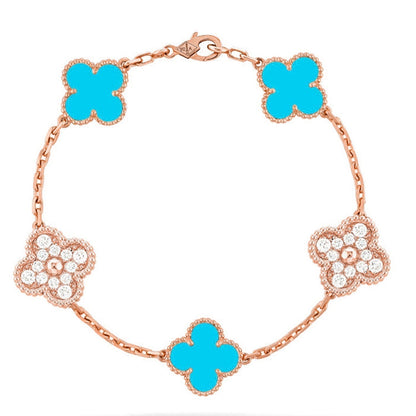 [Ornora Jewelry] CLOVER 5 MOTIF TURQUOISE BRACELET COLLECTION