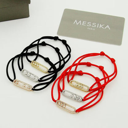 [Ornora Jewelry]MK Care(s) pink cord pavé bracelet