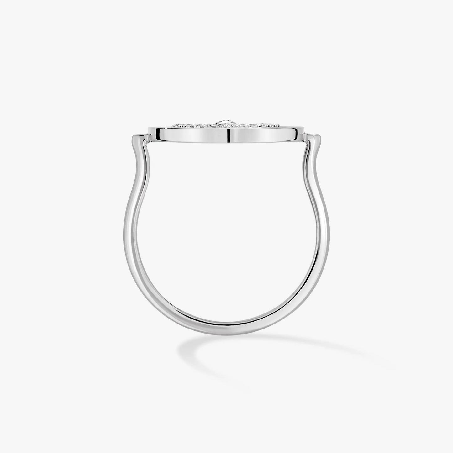 [Ornora Jewelry]LUCKY MOVE PAVED SILVER DIAMOND RING