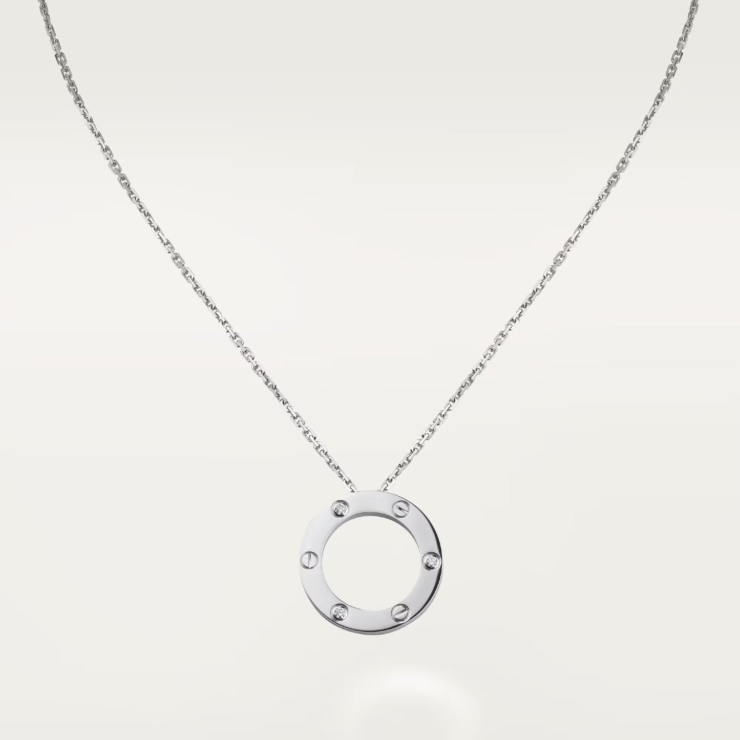[Ornora Jewelry]LOVE NECKLACE 16MM 3 DIAMONDS