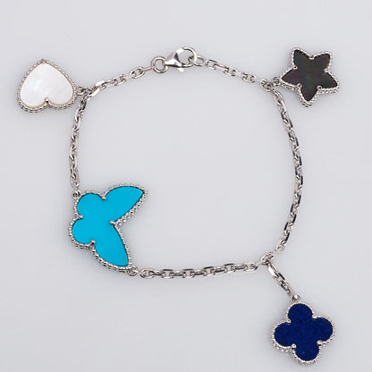 [Ornora Jewelry]LUCKY SPRING SILVER BRACELET 4 MOTIF