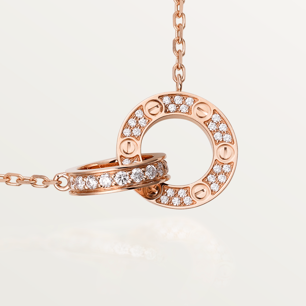 [Ornora Jewelry]LOVE  FULL DIAMOND PENDANT NECKLACE